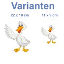 Aufkleber Ente wasserfest Sticker Familie Vogel lächeln Tier Bauernhof Schnabel Kinder Deko Autoaufkleber