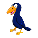 Lustiger Rabe Aufkleber – wetterfester Fun Sticker...