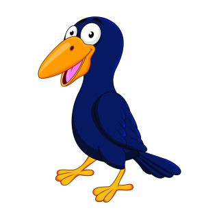 Lustiger Rabe Aufkleber – wetterfester Fun Sticker für Auto & Co. (22 x 17 cm)