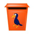 Lustiger Rabe Aufkleber – wetterfester Fun Sticker für Auto & Co. (22 x 17 cm)