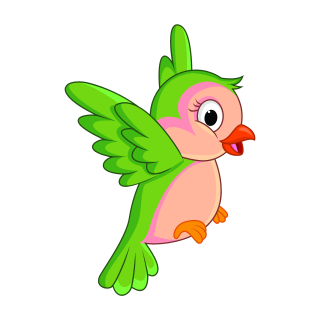 Grüner Vogel Fun Aufkleber – bunter Sticker für Auto, Fenster & Kinder