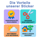 Grüner Vogel Fun Aufkleber – bunter Sticker für Auto, Fenster & Kinder (12 x 8 cm)