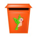 Grüner Vogel Fun Aufkleber – bunter Sticker für Auto, Fenster & Kinder (12 x 8 cm)