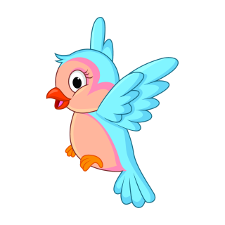 Blauer Vogel Fun Aufkleber – wetterfester Kinder-Sticker von Kleberio