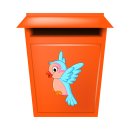 Blauer Vogel Fun Aufkleber – wetterfester Kinder-Sticker von Kleberio