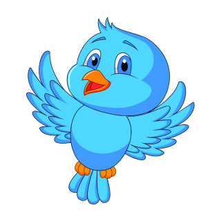 Fun Aufkleber – Kleiner Blauer Vogel Sticker für Kinder & Familie