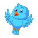 Fun Aufkleber – Kleiner Blauer Vogel Sticker...