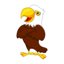 Fun Aufkleber Adler – lustiger Vogel-Sticker...