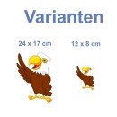 Winkender Adler Fun Aufkleber – lustiger...
