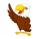 Winkender Adler Fun Aufkleber – lustiger...