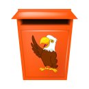 Winkender Adler Fun Aufkleber – lustiger Vogel-Sticker für Auto & Co. (24 x 17 cm)