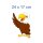 Winkender Adler Fun Aufkleber – lustiger Vogel-Sticker für Auto & Co. (24 x 17 cm)