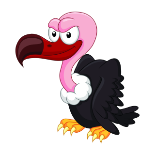 Geier Fun Aufkleber – lustiger Vogel-Sticker für Auto & Co.