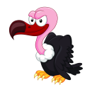 Geier Fun Aufkleber – lustiger Vogel-Sticker...