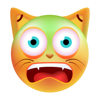 Katze Grün Anlaufend – Wetterfester Aufkleber in verschiedenen Größen