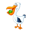 Pelikan Fun Aufkleber – lustiger Tier-Sticker für Auto, Fenster & mehr (12 x 9 cm)