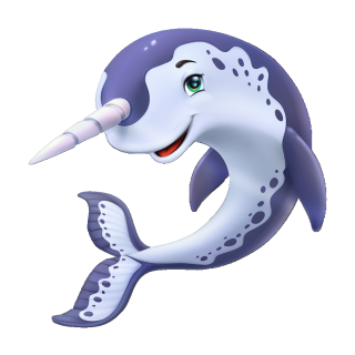 Narwal Fun Aufkleber – fröhlicher Tier-Sticker für Kinder & Familie