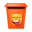 Katze Zunge rausstrecken Aufkleber – Witziger Sticker für Innen & Außen