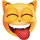 Aufkleber lustig Katze Zunge rausstrecken wetterfest Autoaufkleber Wohnmobil für Helm