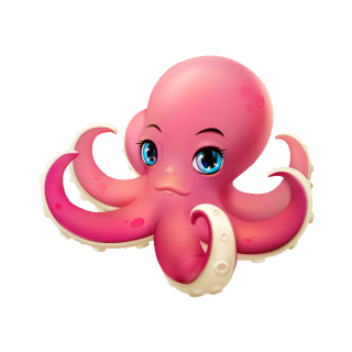 Kraken Aufkleber – lustiger Oktopus Sticker für Kinder & Auto (10 x 11 cm)