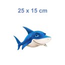 Hai Aufkleber – wetterfester Tier Sticker für Auto, Fenster & mehr (25 x 15 cm)