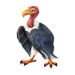 Geier Tier Aufkleber – wetterfester Cartoon-Vogel-Sticker für Auto & Fenster