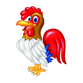 Tier Aufkleber Hahn – wetterfester Hühner-Sticker für Fenster & Auto