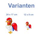 Tier Aufkleber Hahn – wetterfester...