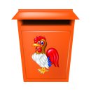 Tier Aufkleber Hahn – wetterfester Hühner-Sticker für Fenster & Auto