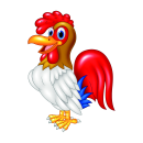 Tier Aufkleber Hahn – wetterfester...