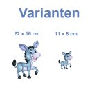 Tier Aufkleber Esel – wetterfester Cartoon-Sticker...