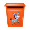 Tier Aufkleber Esel – wetterfester Cartoon-Sticker für Fenster & Auto (11 x 8 cm)