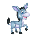 Tier Aufkleber Esel – wetterfester Cartoon-Sticker...