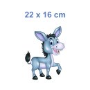 Tier Aufkleber Esel – wetterfester Cartoon-Sticker für Fenster & Auto (22 x 16 cm)