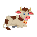 Tier Aufkleber Kuh – wetterfester Cartoon-Sticker...