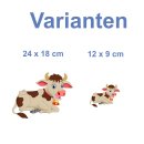 Tier Aufkleber Kuh – wetterfester Cartoon-Sticker...