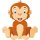 Aufkleber Affe wasserfest Familie Aufkleber Dschungel lächeln Tier Jungel Sticker Primat Kinder Deko Autoaufkleber