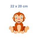 Tier Aufkleber – Lustiger Affe Sticker, wetterfest & UV-beständig (22 x 20 cm)