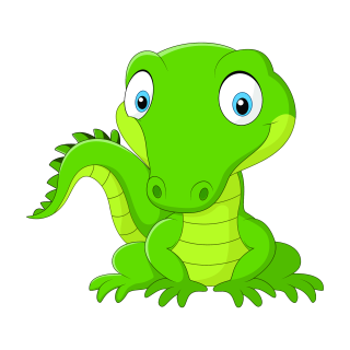 Tier Aufkleber Krokodil – wetterfester Cartoon-Sticker für Kinder & Deko