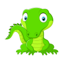 Tier Aufkleber Krokodil – wetterfester Cartoon-Sticker für Kinder & Deko (22 x 20 cm)