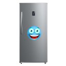 Blau lachender Smile Aufkleber – UV-beständig und wetterfest (20 x 20 cm)