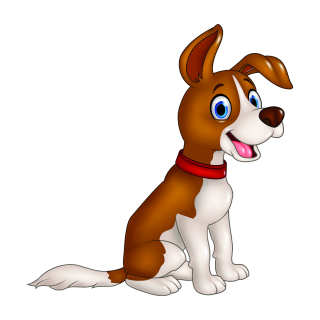 Tier Aufkleber Hund – wetterfester Cartoon-Sticker für Fenster, Auto & Co. (20 x 20 cm)