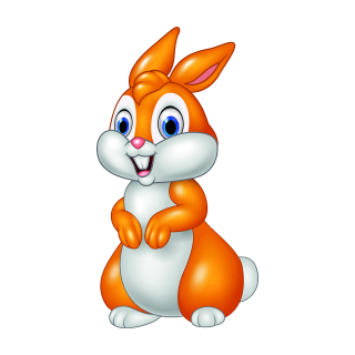 Tier Aufkleber Hase – wetterfester Cartoon-Sticker für Fenster & Auto (26 x 14 cm)