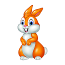 Tier Aufkleber Hase – wetterfester Cartoon-Sticker...