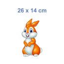 Tier Aufkleber Hase – wetterfester Cartoon-Sticker für Fenster & Auto (26 x 14 cm)
