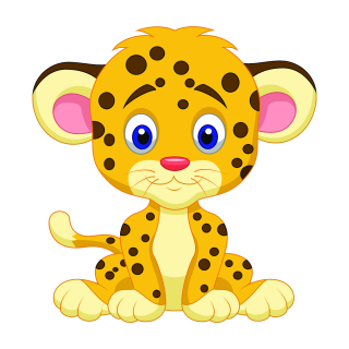 Tier Aufkleber Leopard – wetterfester Kinder-Sticker, konturgeschnitten