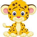Aufkleber Gepard wasserfest Familie Aufkleber Steppe Wüste lächeln schnelles Tier Sticker Flecken Deko Autoaufkleber