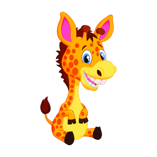 Giraffe Tier Aufkleber – wetterfester Sticker für Kinderzimmer & Auto