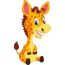 Aufkleber Giraffe wasserfest Familie Aufkleber Tropisch...