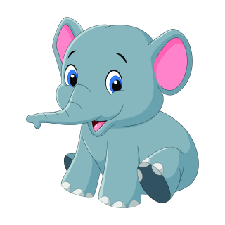 Tier Aufkleber – niedlicher Elefant Sticker, wetterfest & UV-beständig (11 x 10 cm)